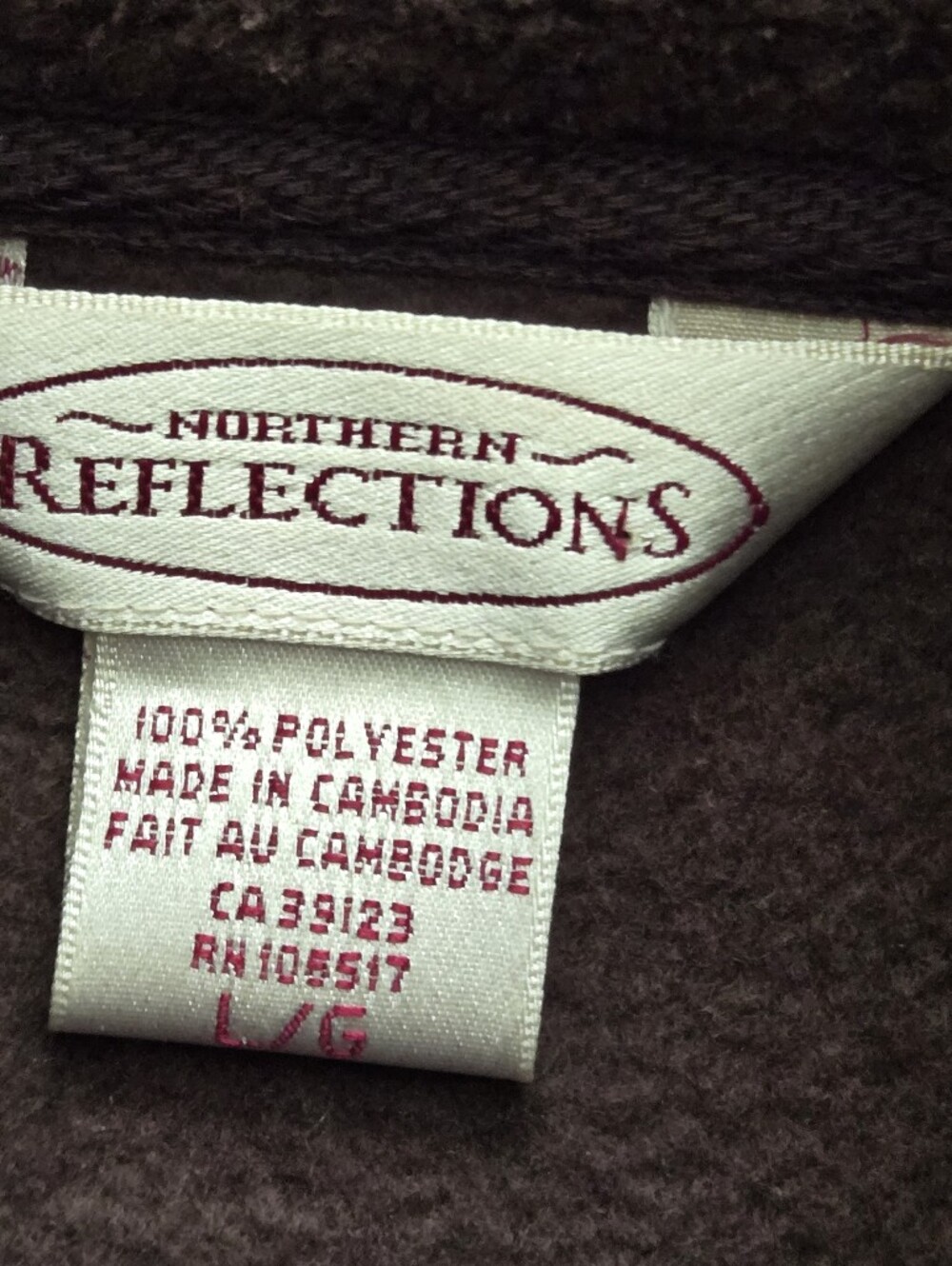 Northern Reflections Vintage Leaf Embroidered Brown Large Zip Up Womens Jacket - Picture 8 of 10